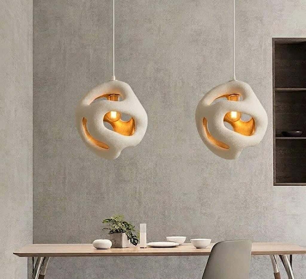 Joky Fiberglass Ceiling Chandelier, 30 cm - Off White