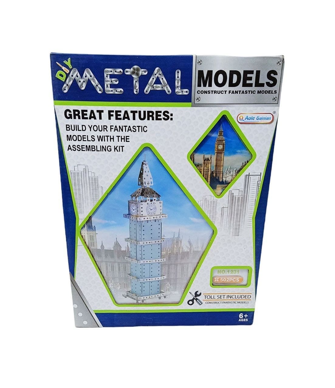 Alsafwa W56-26 Metal Model Building Kit for Unisex Children, 502 Pieces - Multicolor