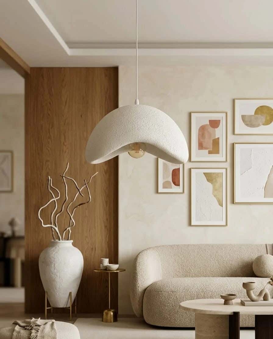 Joky Fiberglass Ceiling Chandelier, 30 cm - Off White