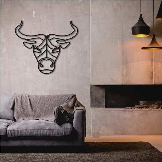 Decorative Wall Hanging, MDF Wood, 99×85 - Black