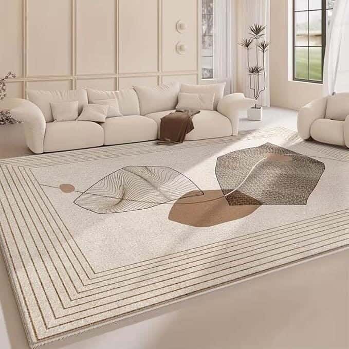 Line Sleep Dots Fabric Carpet protector, 200x300 cm - Multicolor