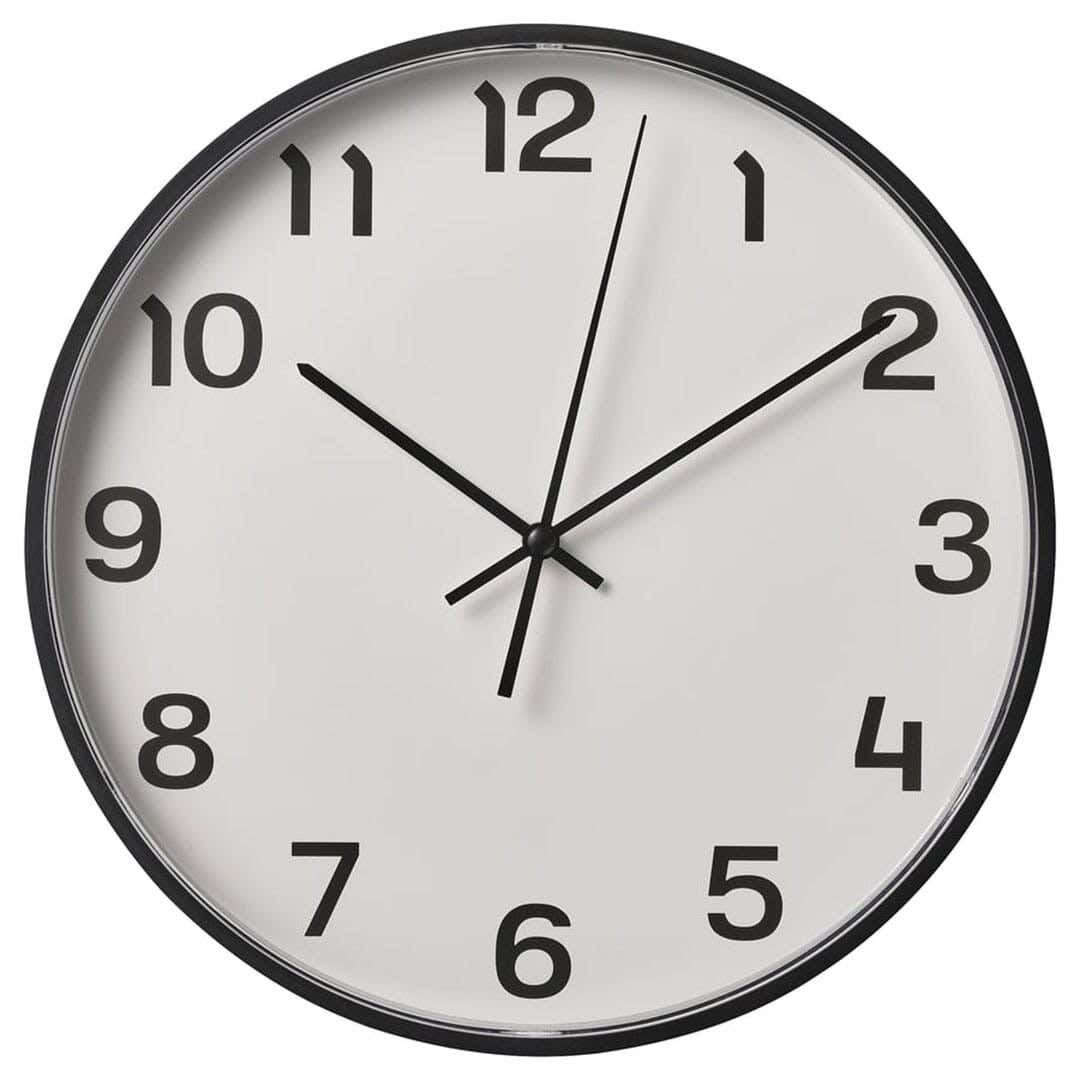 Wall clock, 28 cm - black white