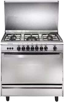 Universal 8905U Turbo Gas Cooker, 5 Burners, 90 cm - Silver