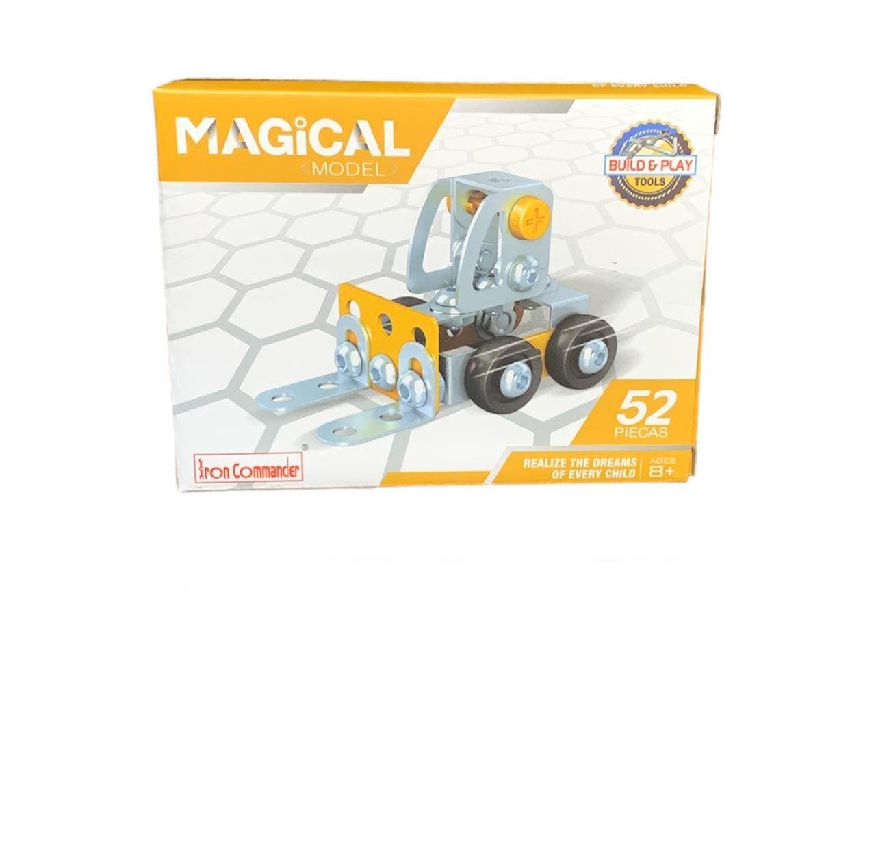 Alsafwa W56-31-1 Metal Model Building Kit for Boys, 52 Pieces - Multicolor