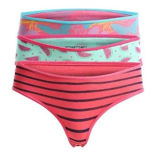 Dice Cotton Girl's Short Briefs Set, 2-3 Years, 3 Pieces - Multicolor