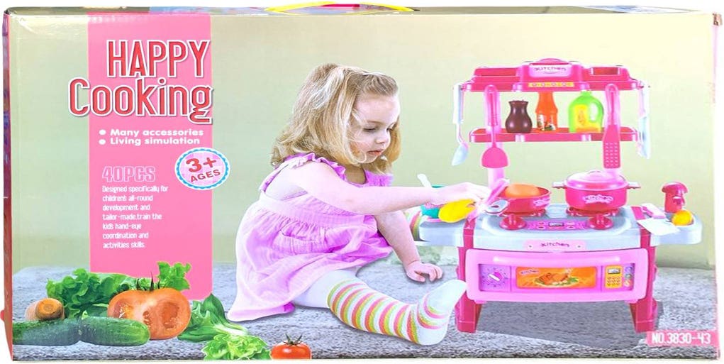 Alsafwa W61-58 Basic Plastic Kitchen Set - Pink