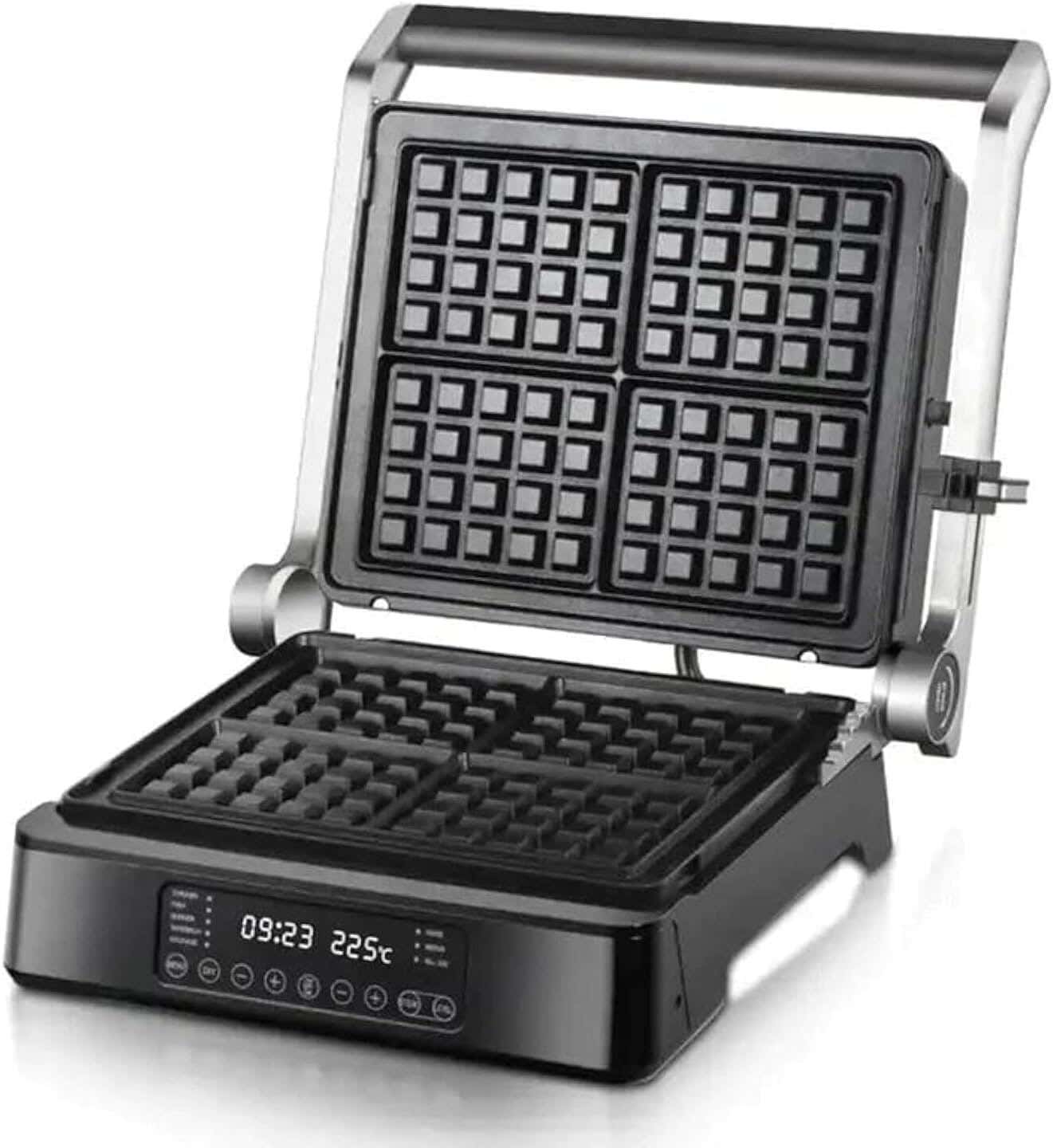 Raf R.535 Electric Grill and Waffle Maker, 2 in 1, Digital, 1800 Watts - Black