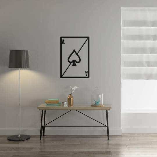 Decorative Wall Hanging, MDF Wood, 50×75 - Black