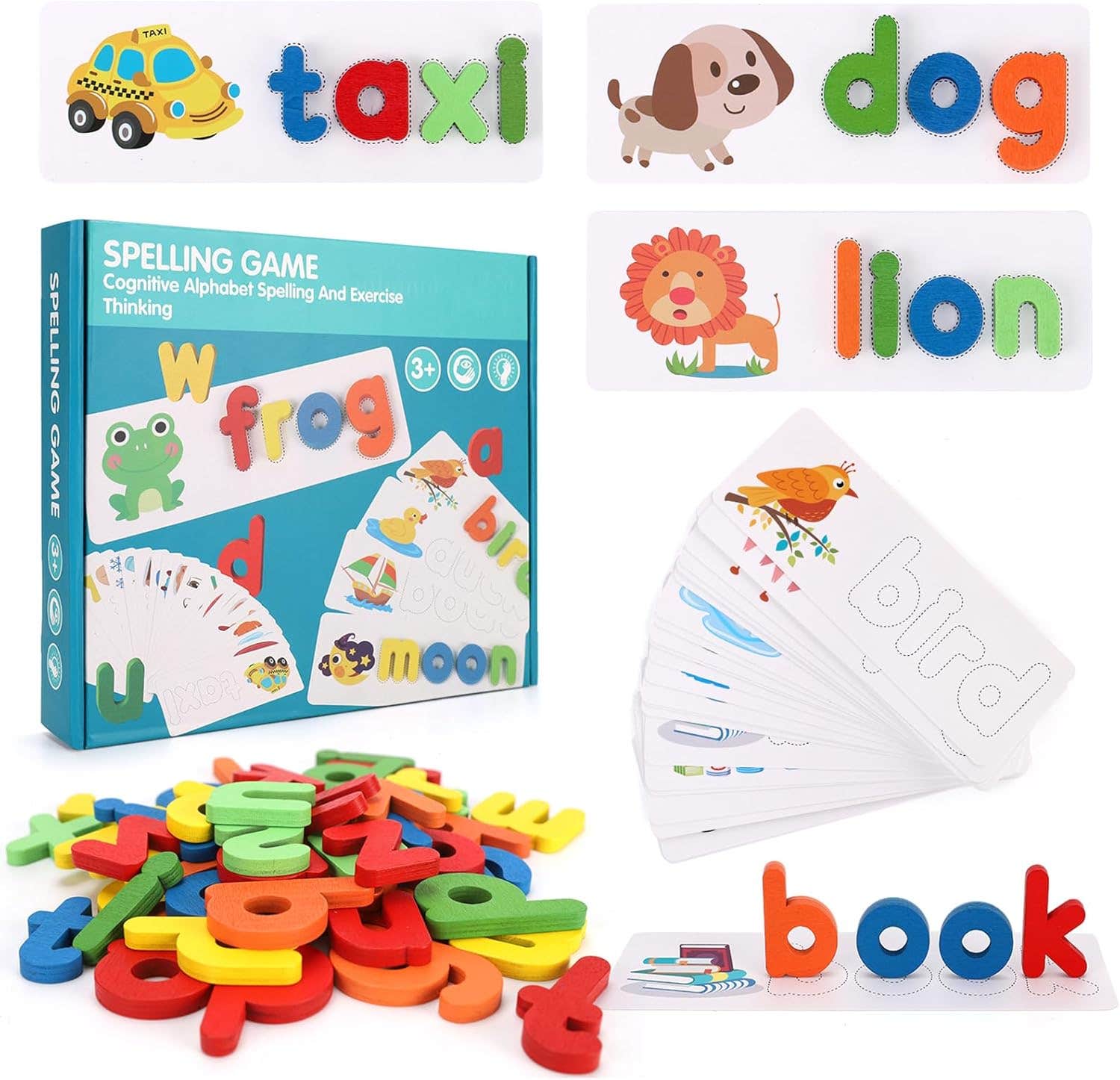 Nashrio Educational Design Flash Cards, 80 Pieces - Multicolor