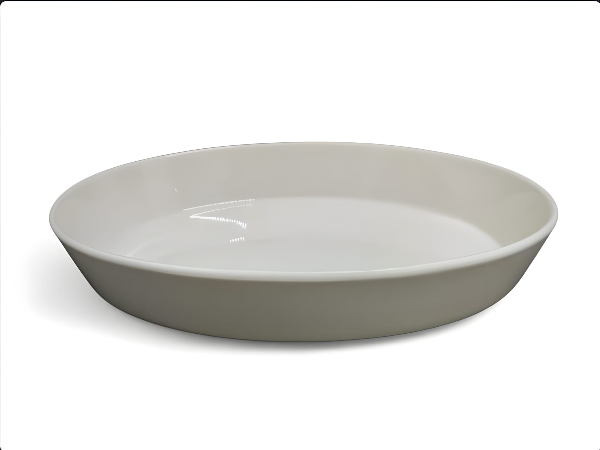 Porcelain serving dish, 39 cm - white