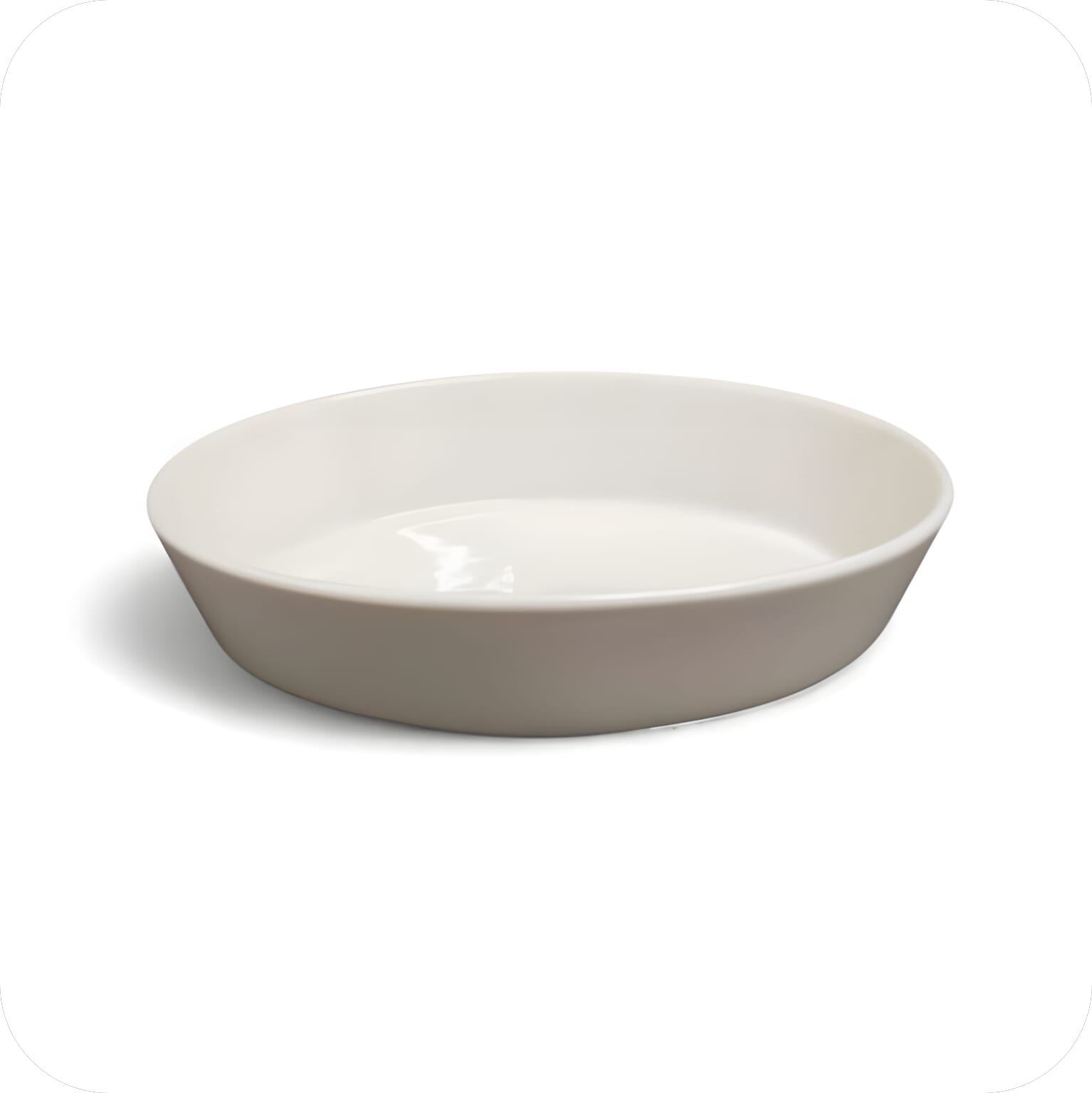 Porcelain serving dish, 24 cm - white