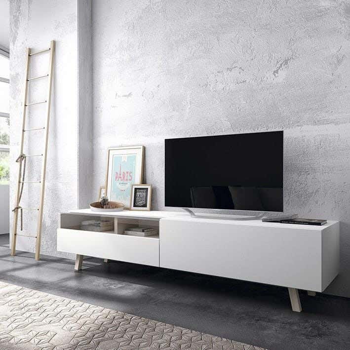 MDF Wooden Tv Table, 180X53X30 Cm - White