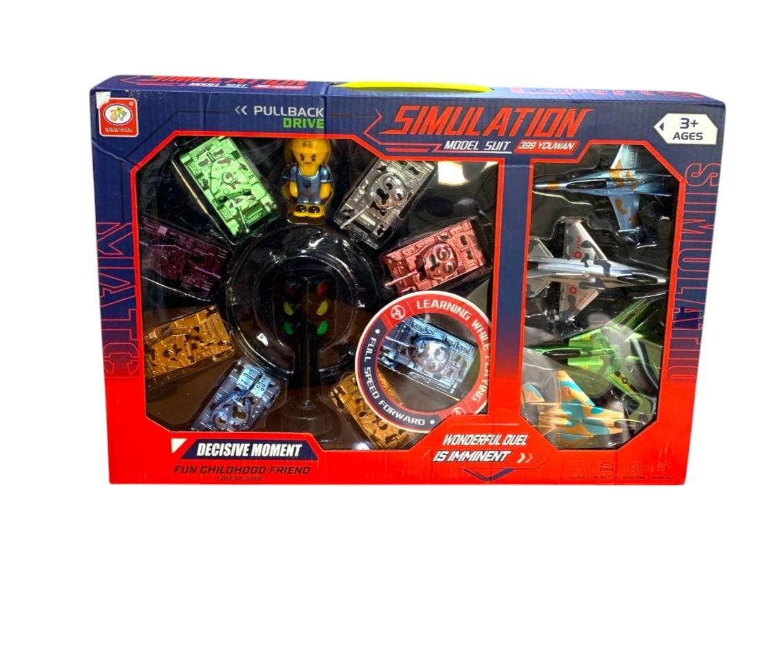 Alsafwa Cars Set for Boys, 14 Pieces, T-354 - Multicolor