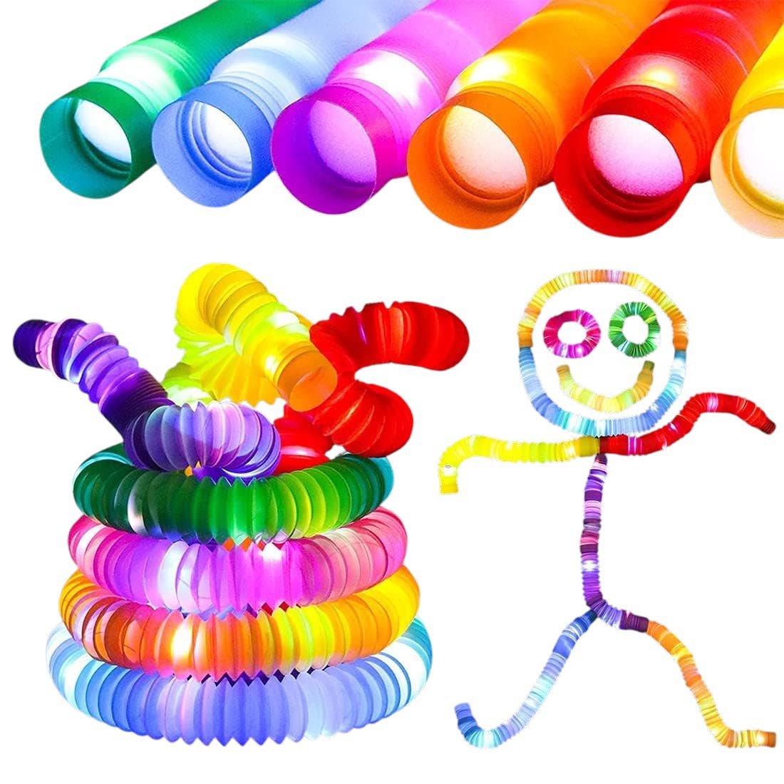 Party Hour Plastic Glow in The Dark Pipes - Multicolor