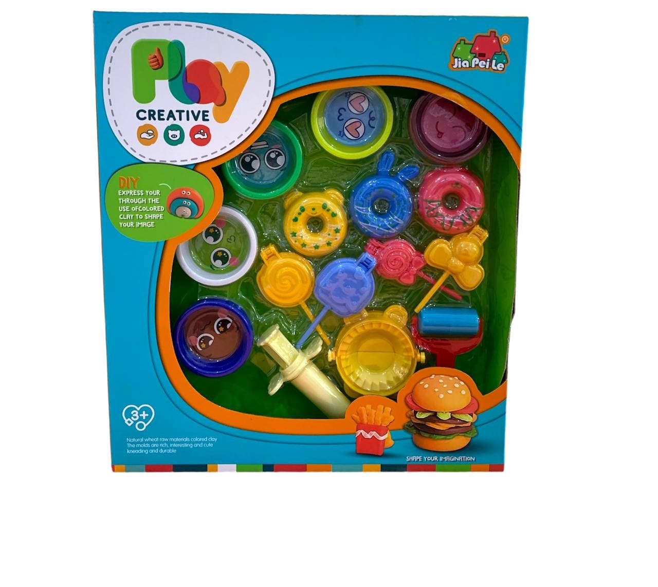 Alsafwa W59-39 Donuts Play Dough Set Toy for Unisex Children - Multicolor
