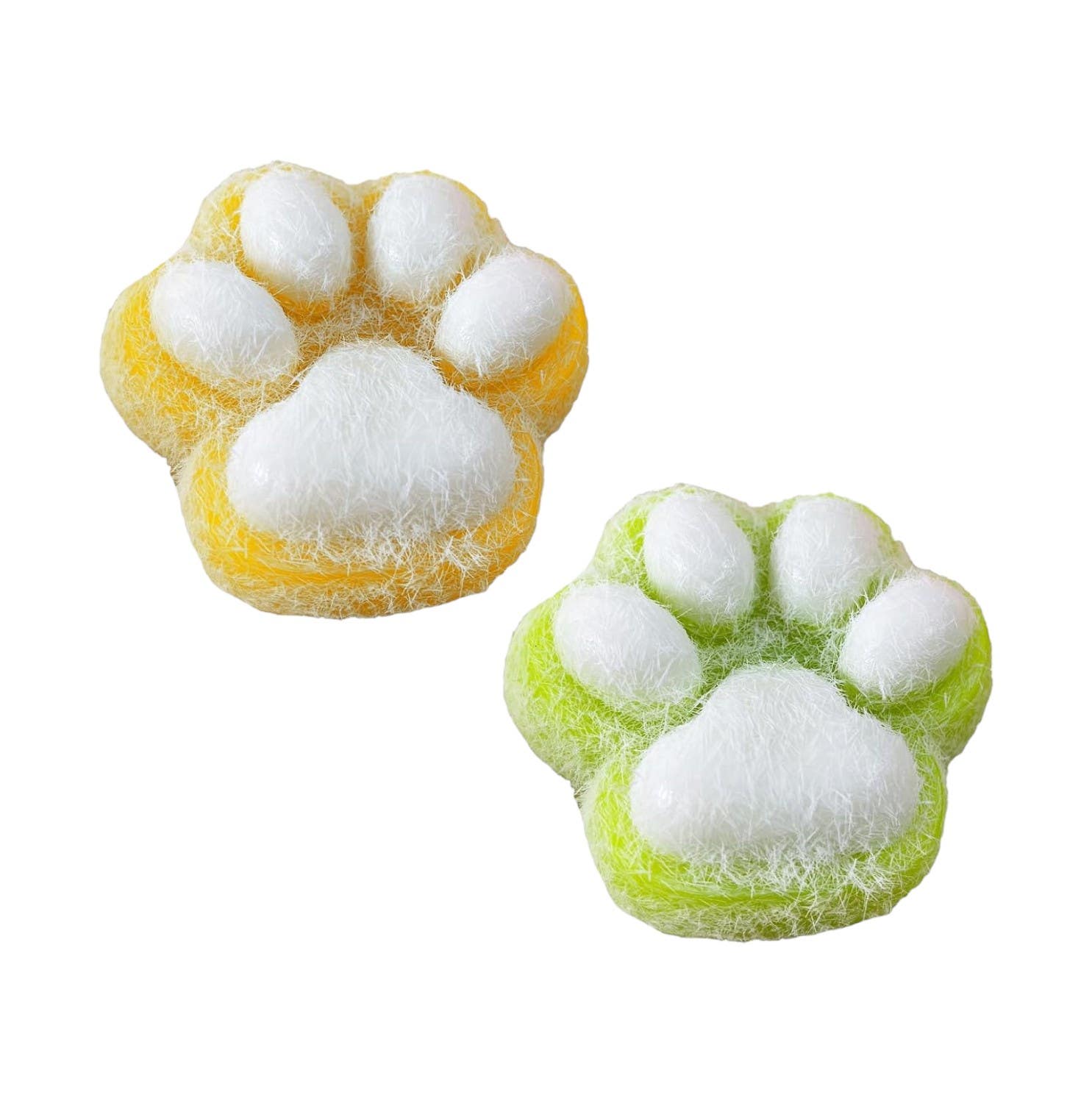 Laralily Soft Design Silicone Cat Paw Squishies, 2 Pieces - Multicolor