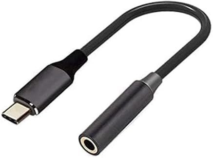 KIN Type C cable Adapter to AUX Port, Com. With Headphone & MacBook - Black