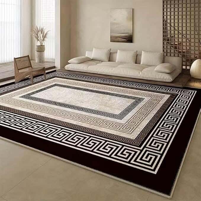 Line Sleep Dots Fabric Carpet protector, 200x300 cm - Multicolor