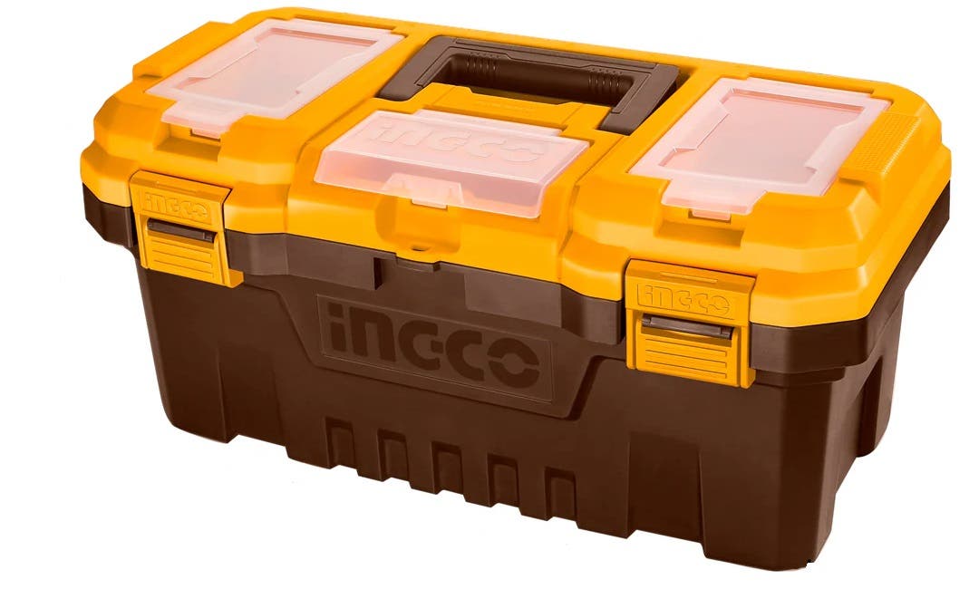 Ingco PBX1701 Hard Tool Box Case Organizer, 17 Inch - Black Yellow