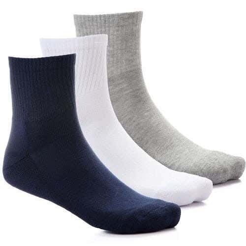 Solo Cotton Men Half Skocks Set, 40-45, 3 Pieces - Multicolor