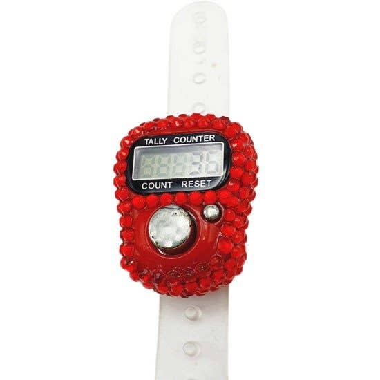 Digital Tasbih, Counter Reset Button, Plastic - Red