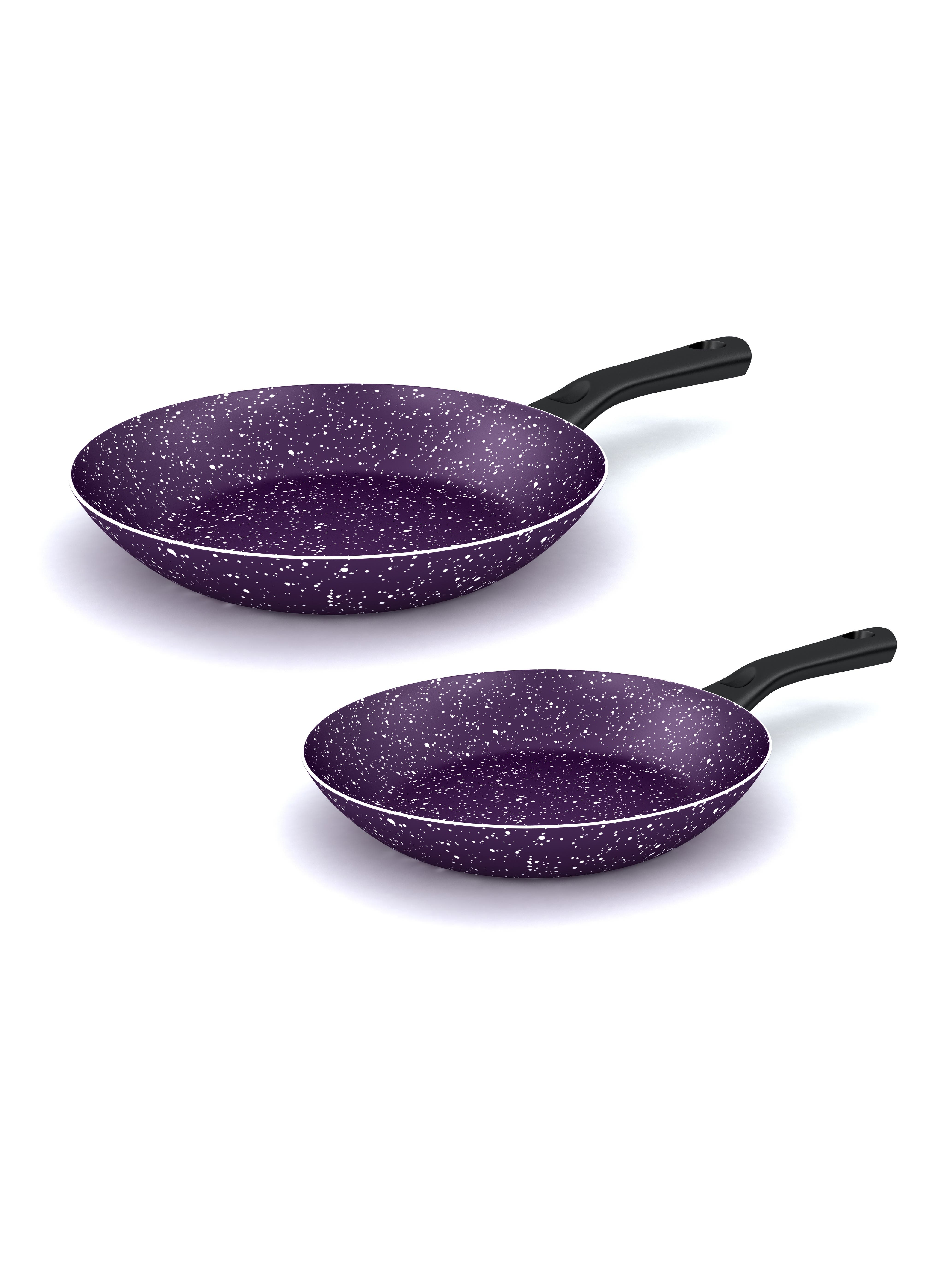 Lazord Granite Frying Pan Set , 2 Pieces - Purple