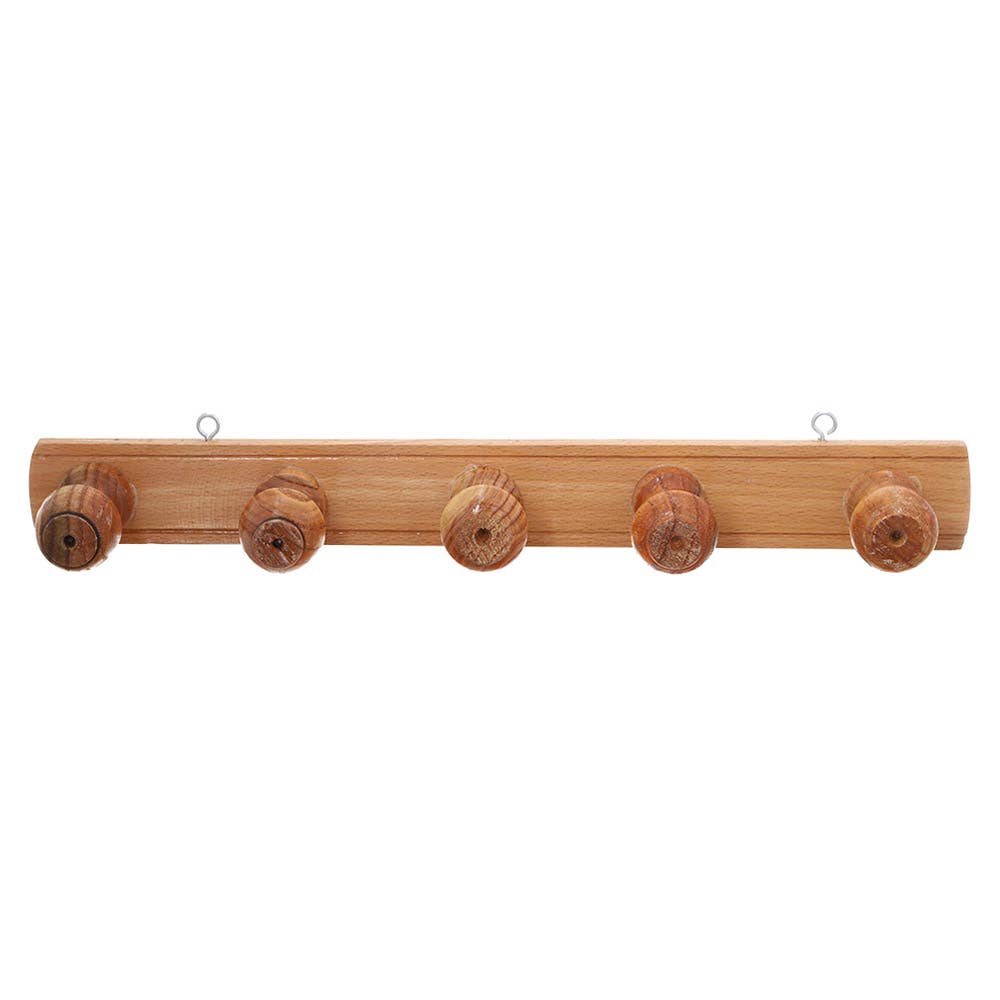 El Zahra Original Wall Hunger, 5 Hooks - Brown