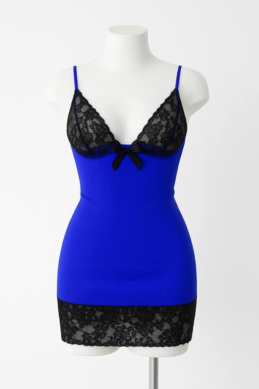 Hanadi Nightgown, One Size, Fabric - Blue