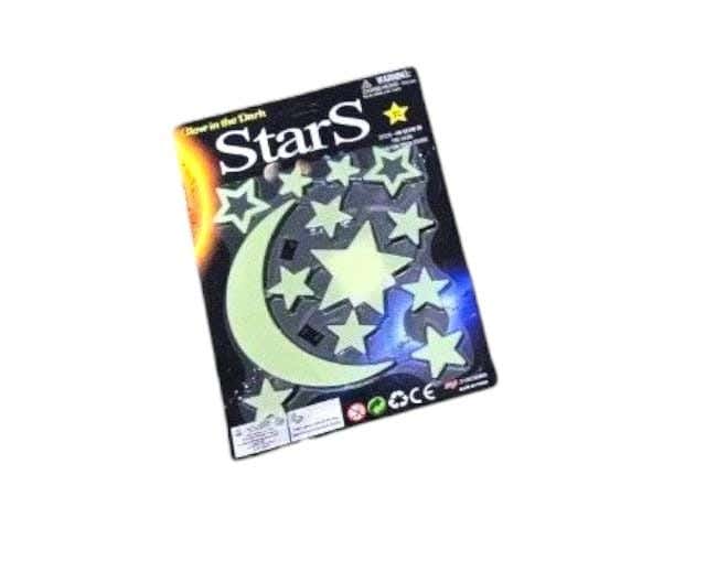 Alsafwa W60-4-2 Large Glowing Moon And Stars Toy for Unisex Children - White