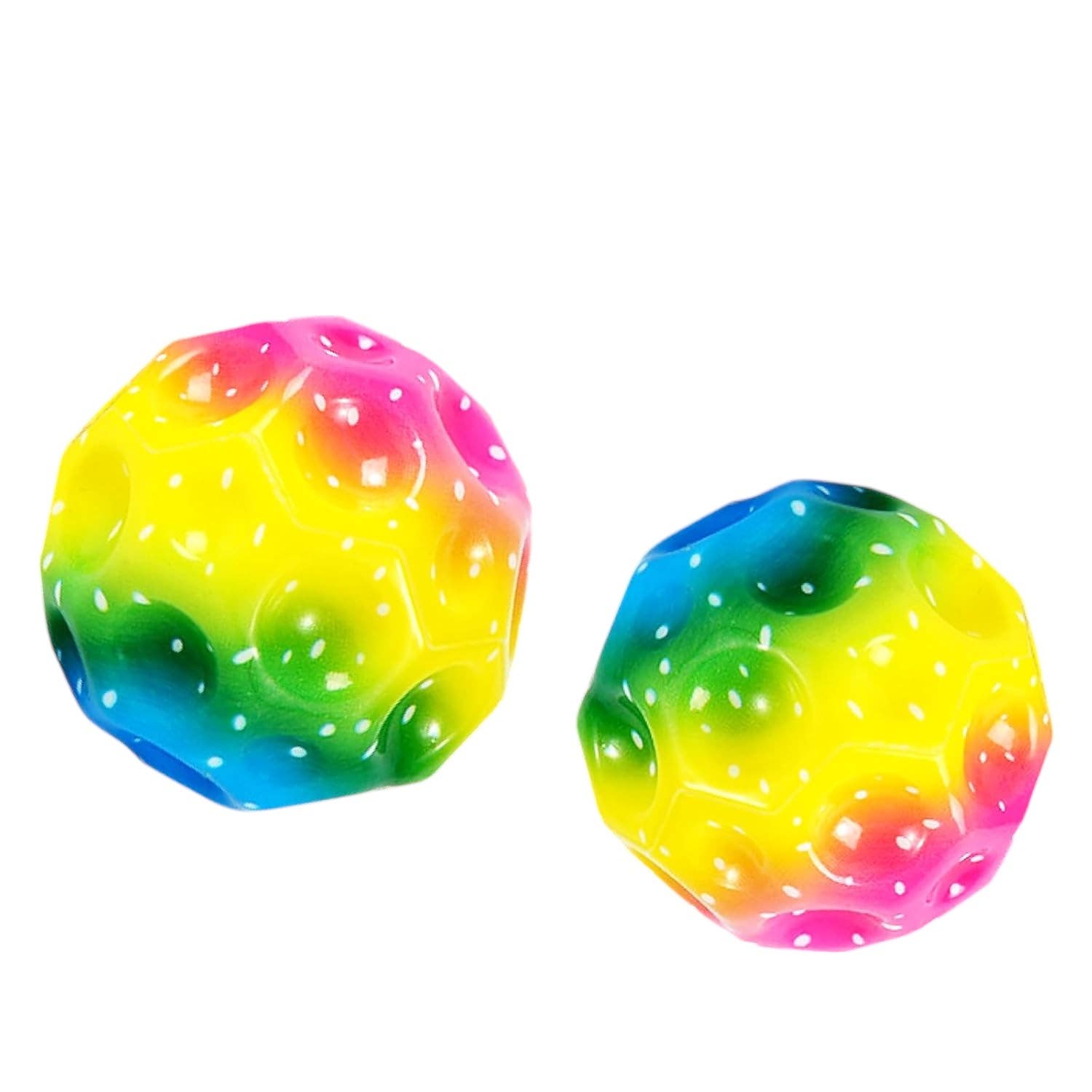 Qunkun Bouncy Design Rubber Jump Ball, 2 Pieces - Multicolor