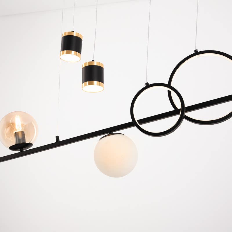 Prince Chandelier, Metal, 100x10x29 cm - Black