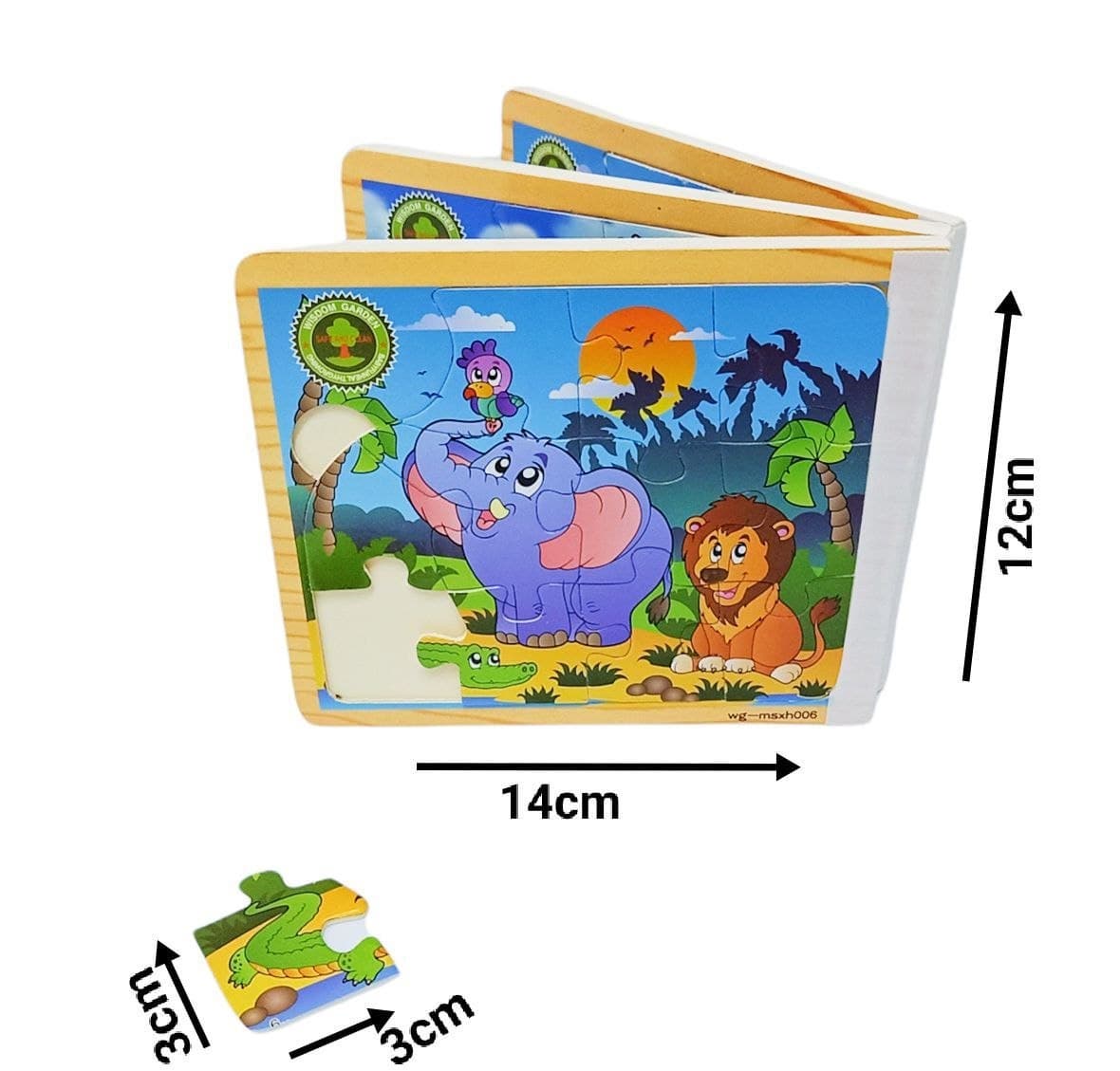 Alsafwa W6-3-1 Elephant Puzzle for Unisex Children - Multicolor