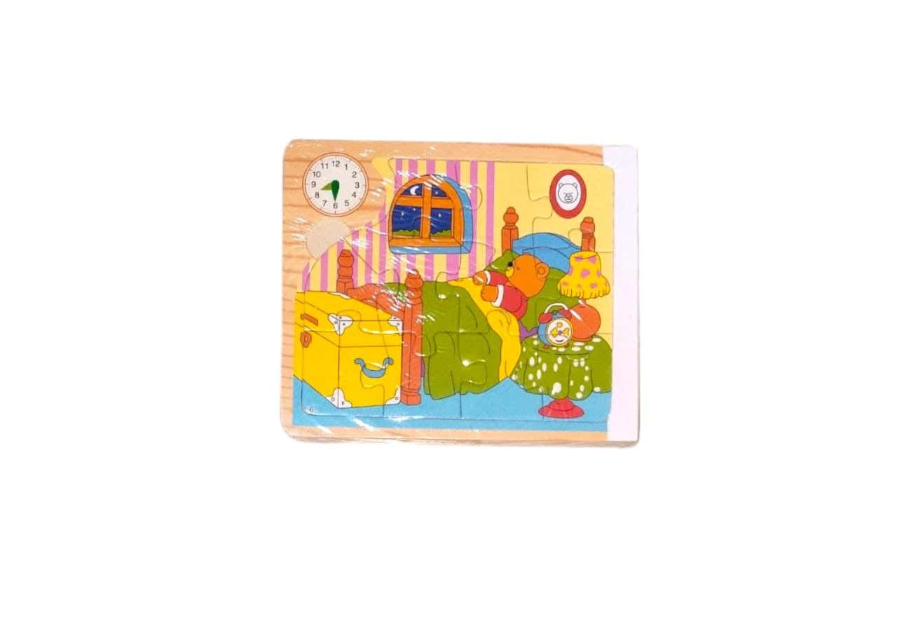 Alsafwa W6-3-2 Sleeping Bear Puzzle for Unisex Children - Multicolor
