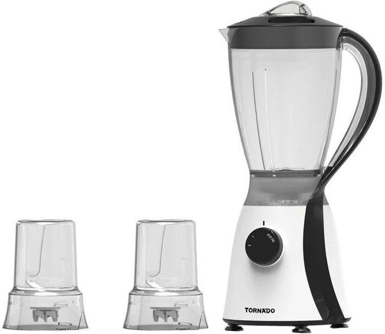 Tornado TB-600/2 Blender, 1.5 Liter 600 Watt - Black White