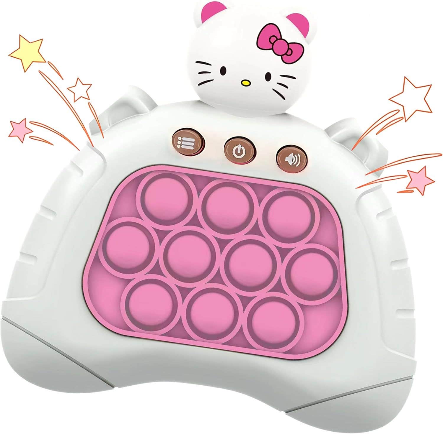 Stress Relief Design Plastic Fidget Game - White Pink