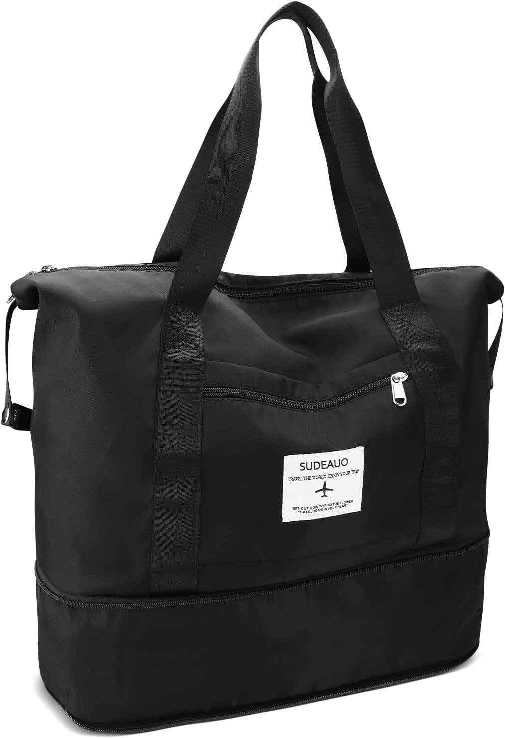 Mystery Expandable Travel Duffel Bag - Black