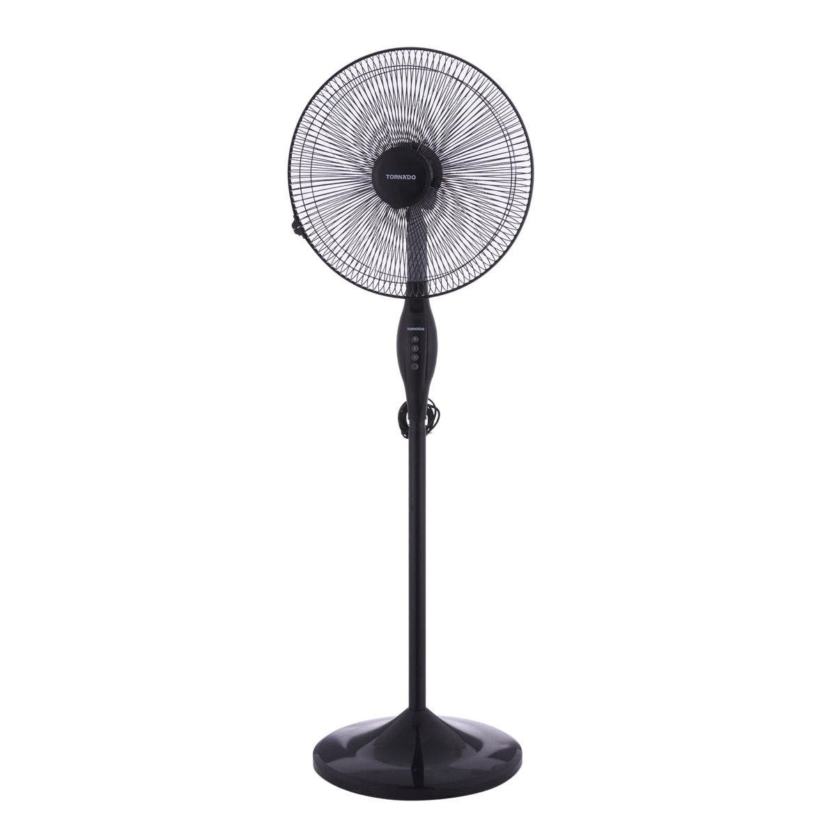 Tornado TSF16W Stand Fan, 16 Inch, 4 Blades - Black
