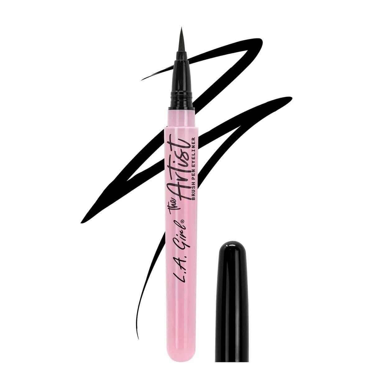 La Girl The Artist Brush Pen Liquid Eyeliner – Inky Black, La Girl, For Women, 1 Ml