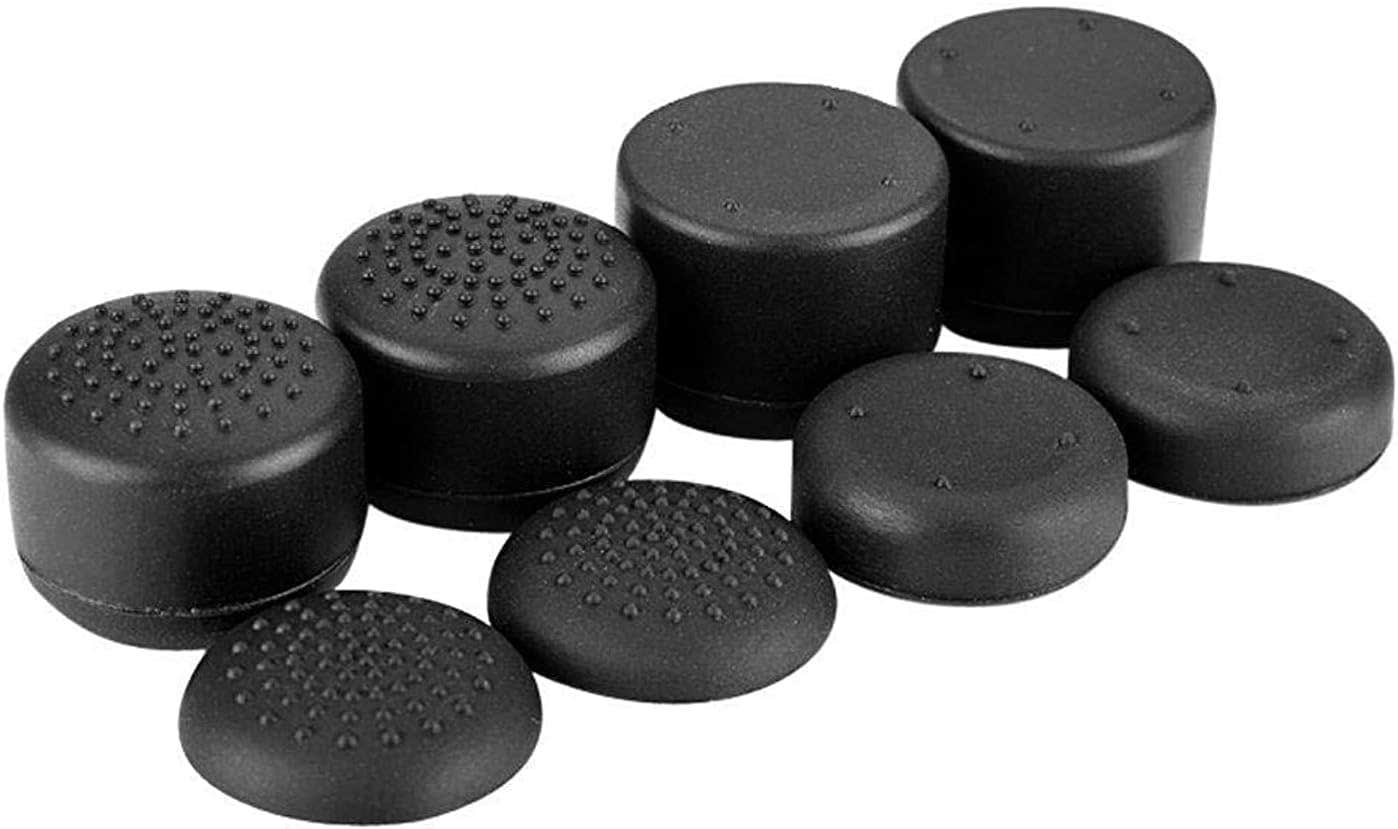 Anti-Skid Rubber Controller Thumb Grips Caps for PlayStation, Xbox One, 8 Pieces - Black