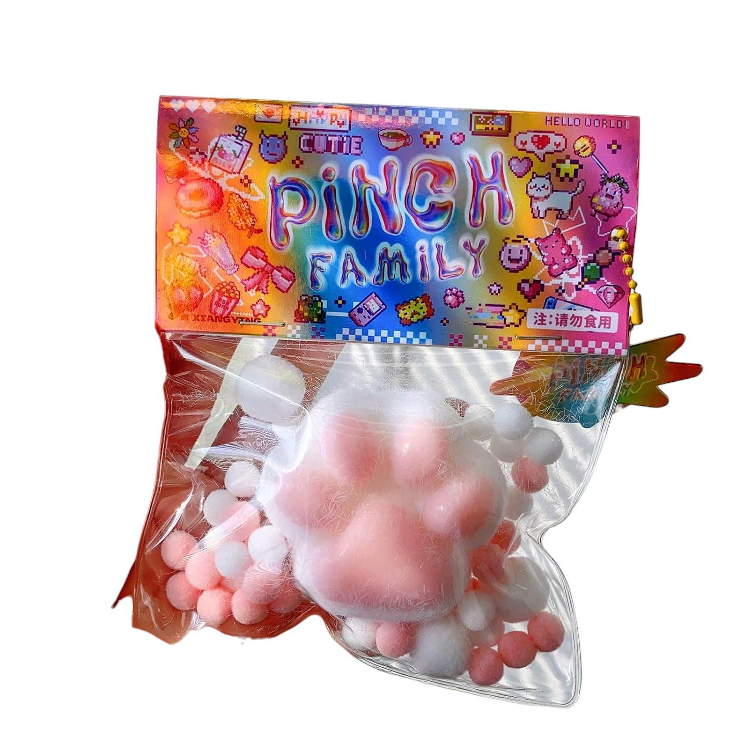 Kxsgkrr Stress Relief Design PVC Stress Relief Toy - Pink White