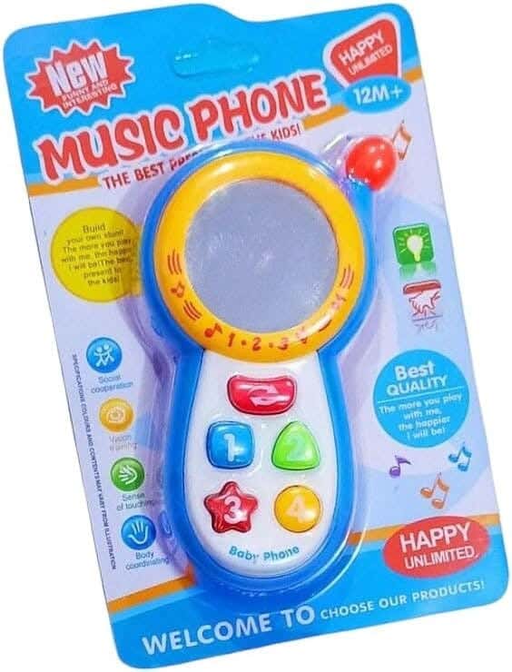 Alsafwa W25-110 Musical Phone Toy - Blue