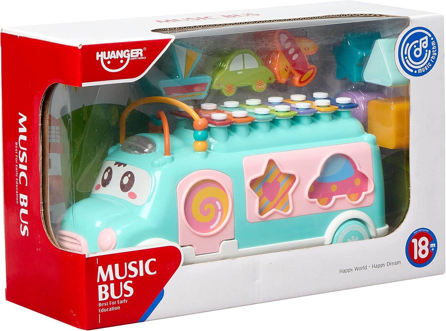 Huanger Plastic Music Bus - Multicolor