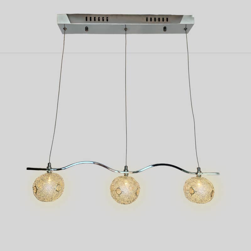Prince Chandelier, Metal, 11x65x65 cm - Silver