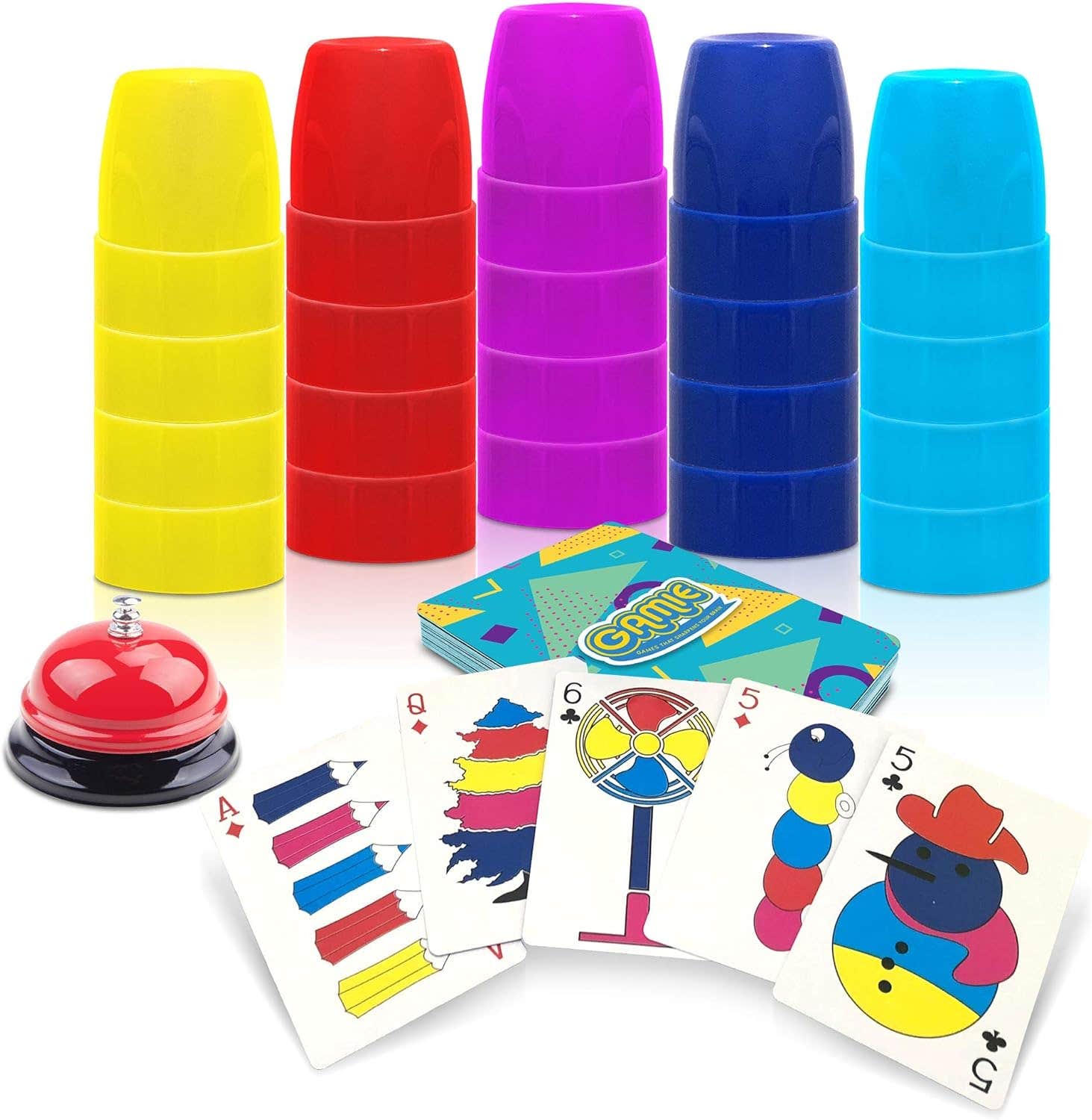 Gamie Educational Design Plastic Stacking Cups Game, 20 Pieces - Multicolor