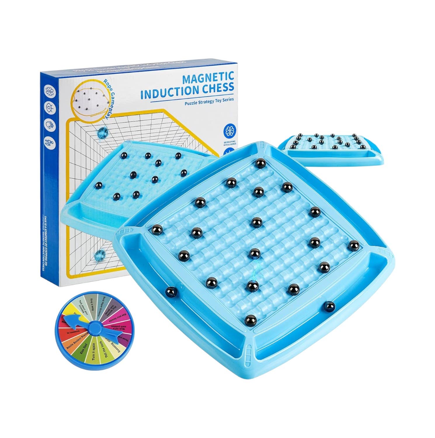 Osdue Magnetic Chess Game, 20 Pieces - Blue