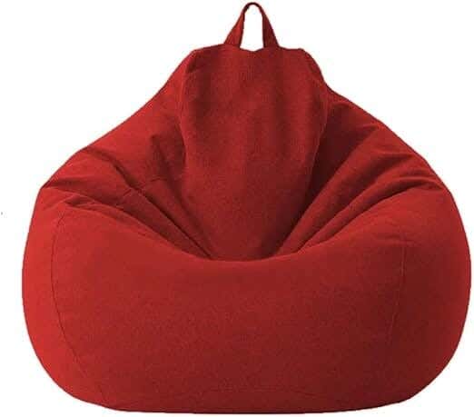 Modern Bean Bag, Sabia Fabric, 105 x 65 x 80 cm - Red