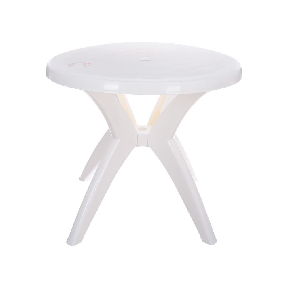 El Helal & Star Diana Round Plastic Table, 85×67 cm - White
