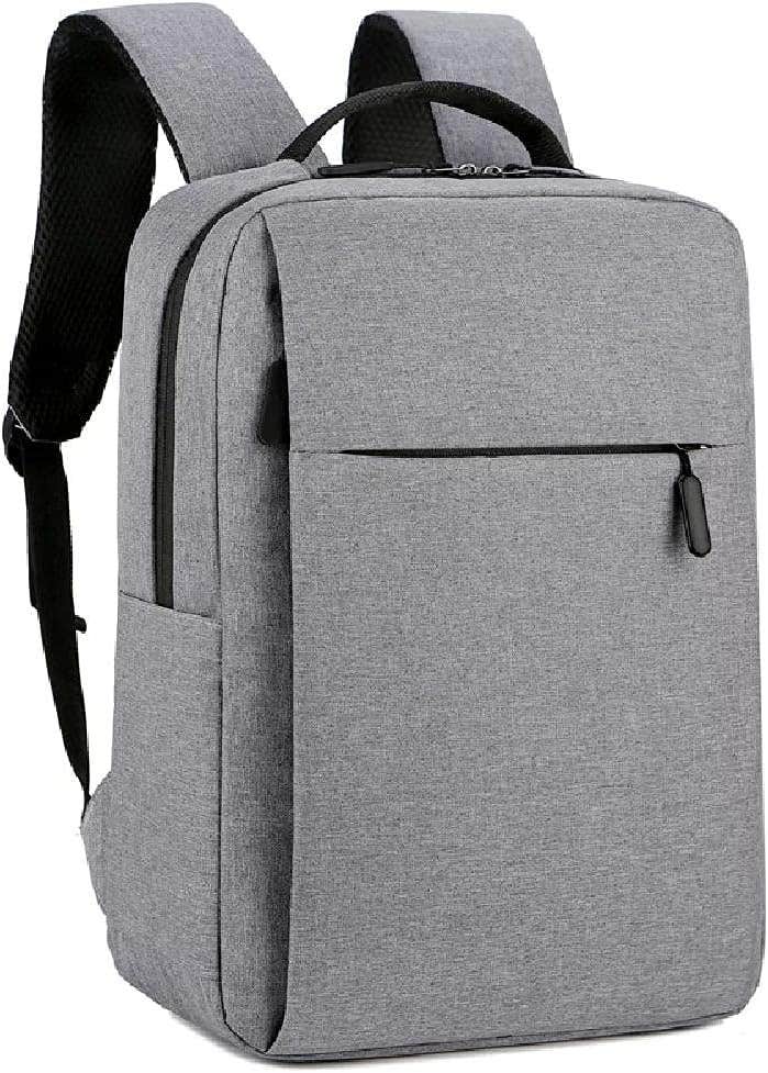 Charging Hole Travel Laptop Backpack - Grey
