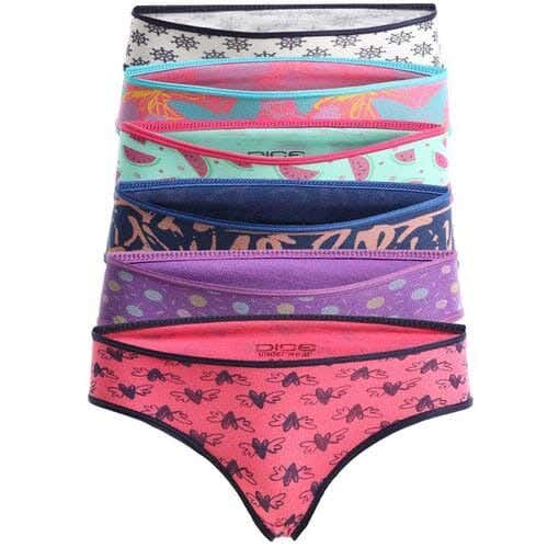 Dice Girls Underwear Set, 6 Pieces