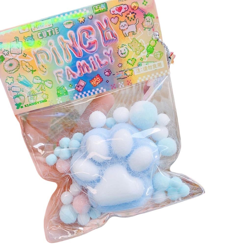 Quyihoinm Stress Relief Design PVC Stress Relief Toy, 4 Pieces - Blue White